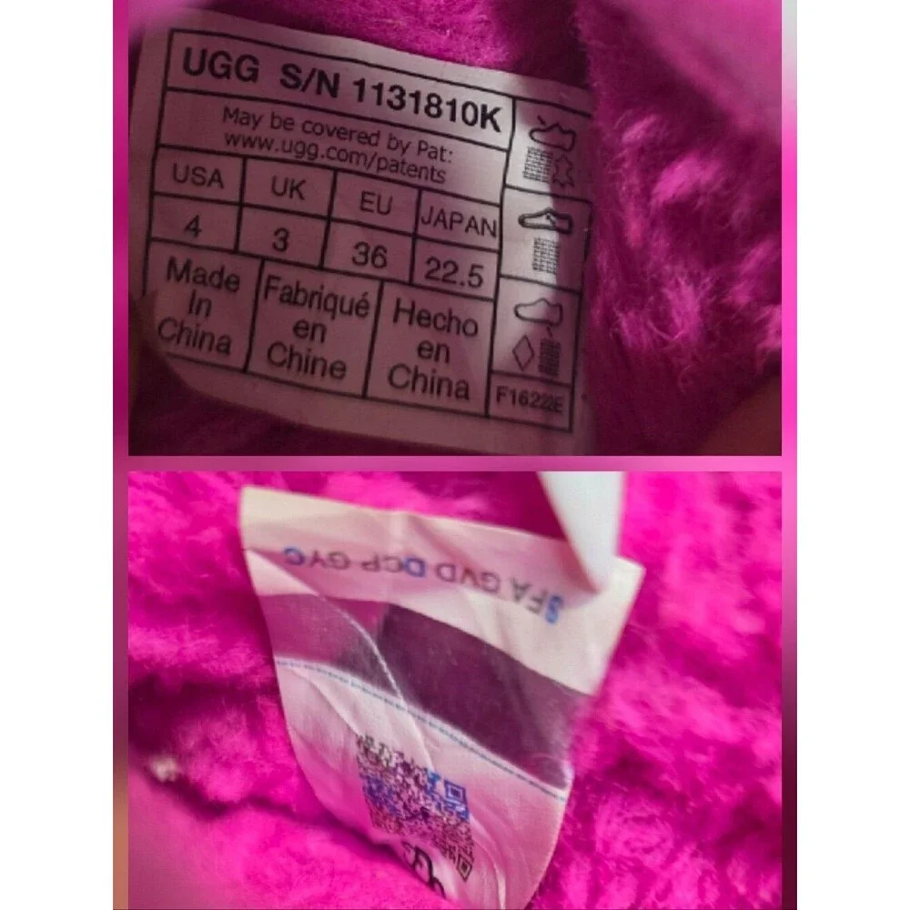 UGG Tasman LTA Puffer Slippers Rock Rose Taffy Pink Womens Size 4 Authentic